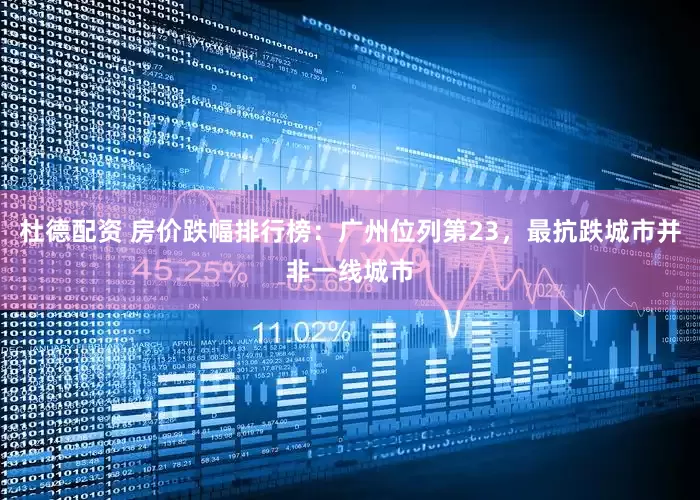 杜德配资 房价跌幅排行榜：广州位列第23，最抗跌城市并非一线城市