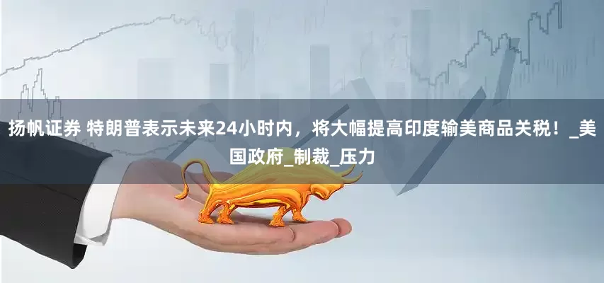 扬帆证券 特朗普表示未来24小时内，将大幅提高印度输美商品关税！_美国政府_制裁_压力